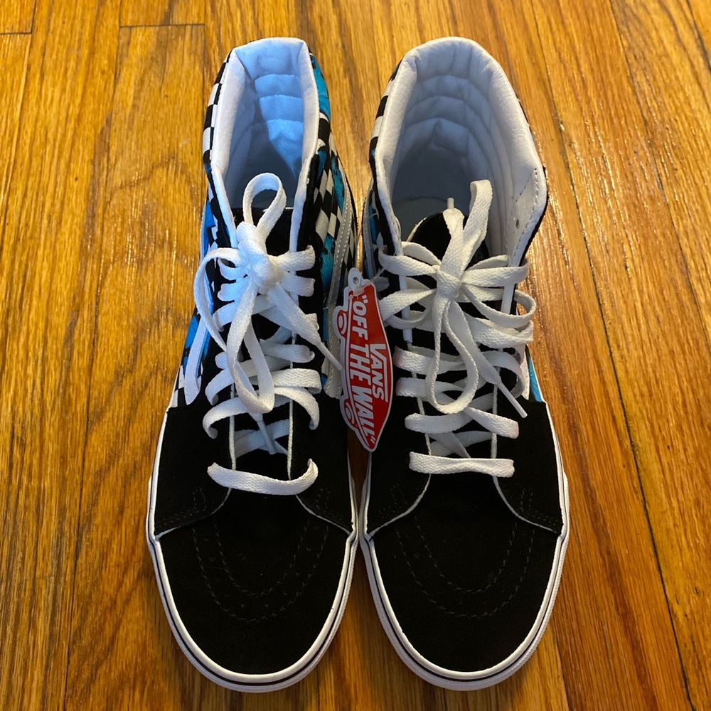 Sk8-Hi Butterfly Checkerboard Vans Size 8.5 women’s
